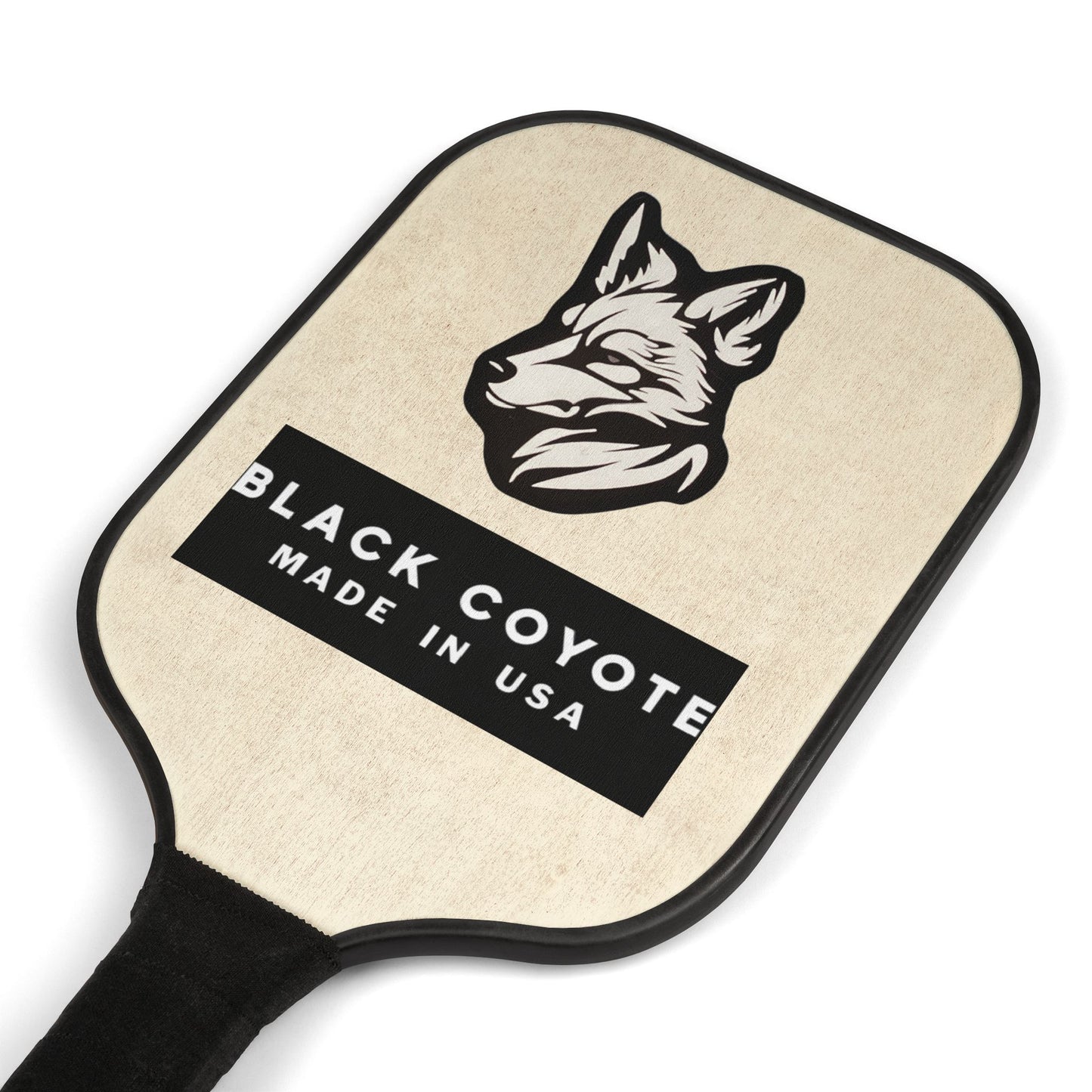 Premium Pickleball Paddle Set - Black Coyote Design with Balls