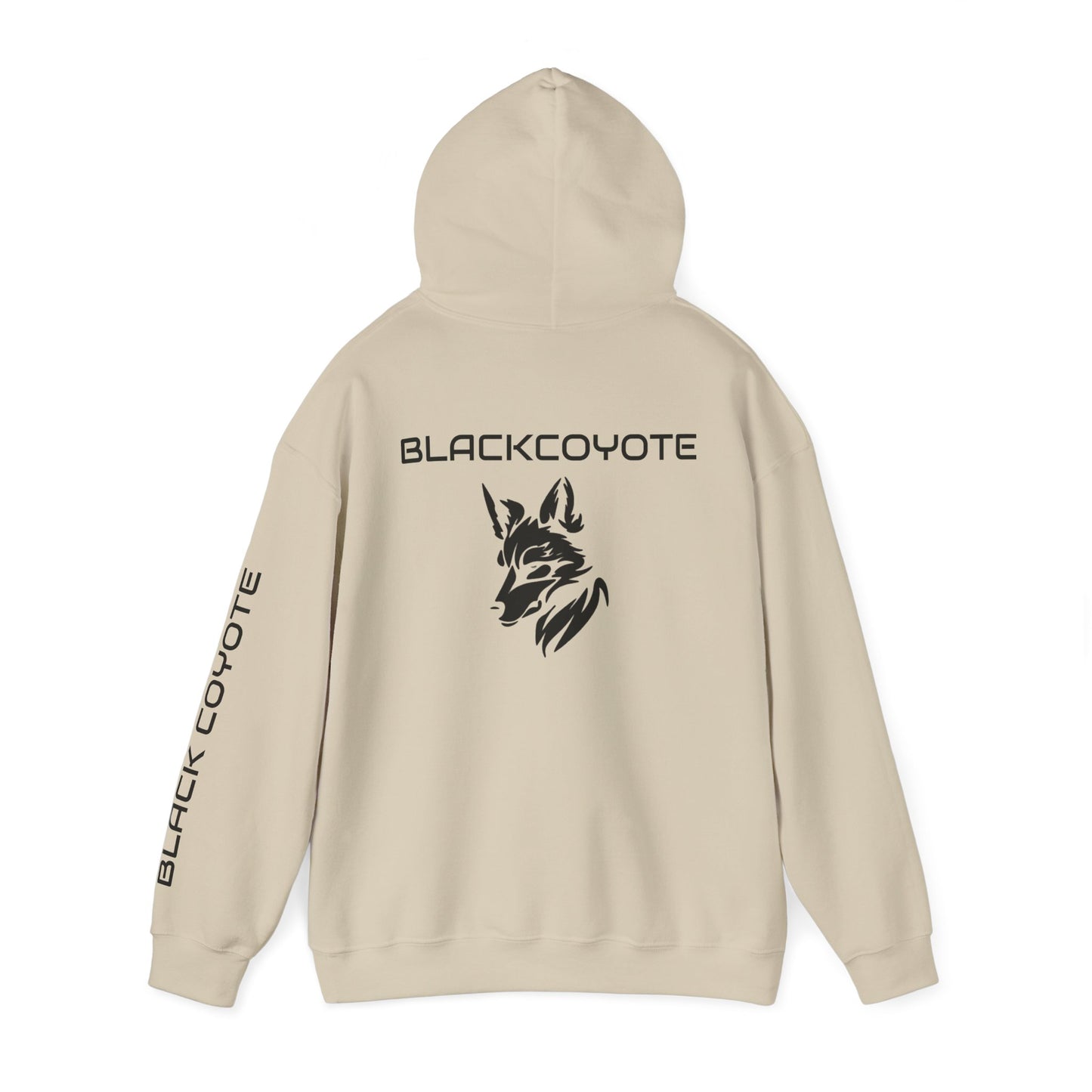 Black Coyote Heavy Hoodie