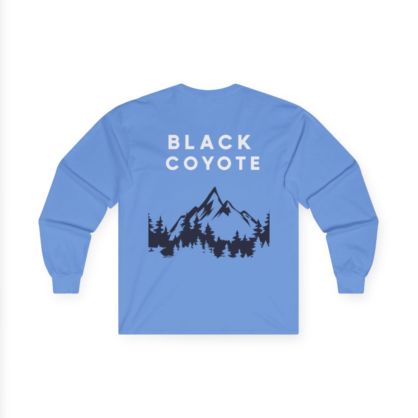 Adventure-Ready Unisex Long Sleeve Tee - Black Coyote Mountain Design