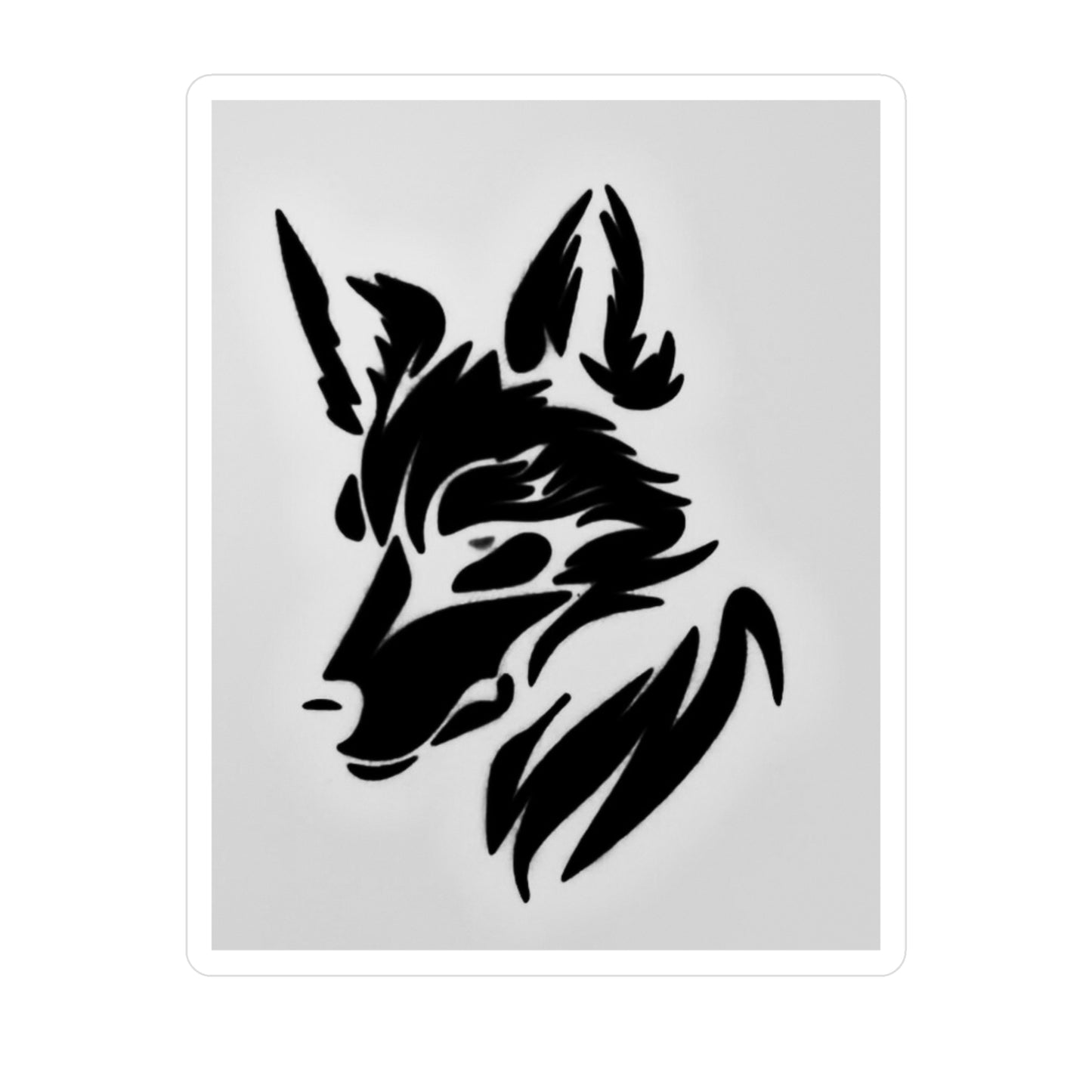 Black Coyote Decal