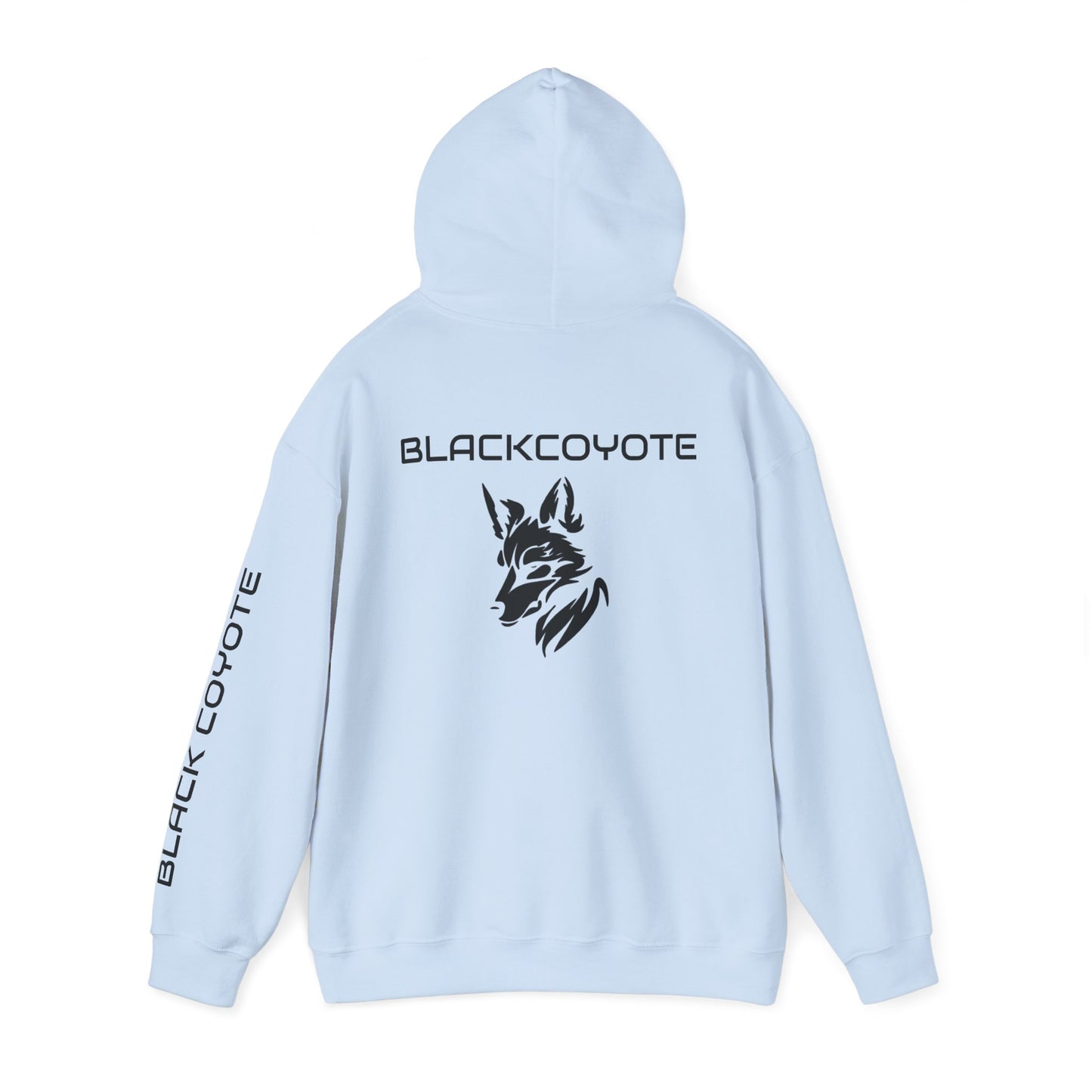 Black Coyote Heavy Hoodie