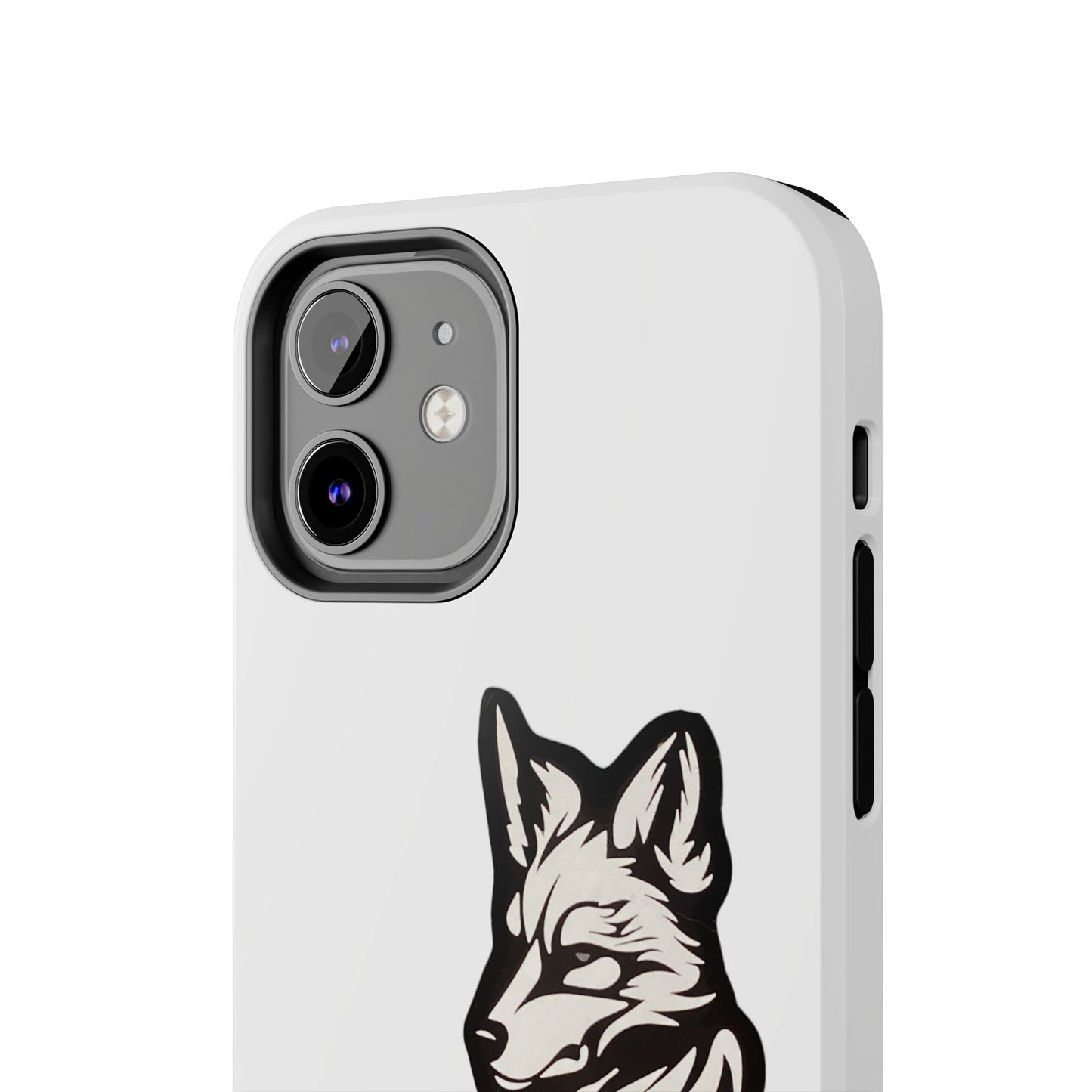 Black Coyote Phone Case With Mountains