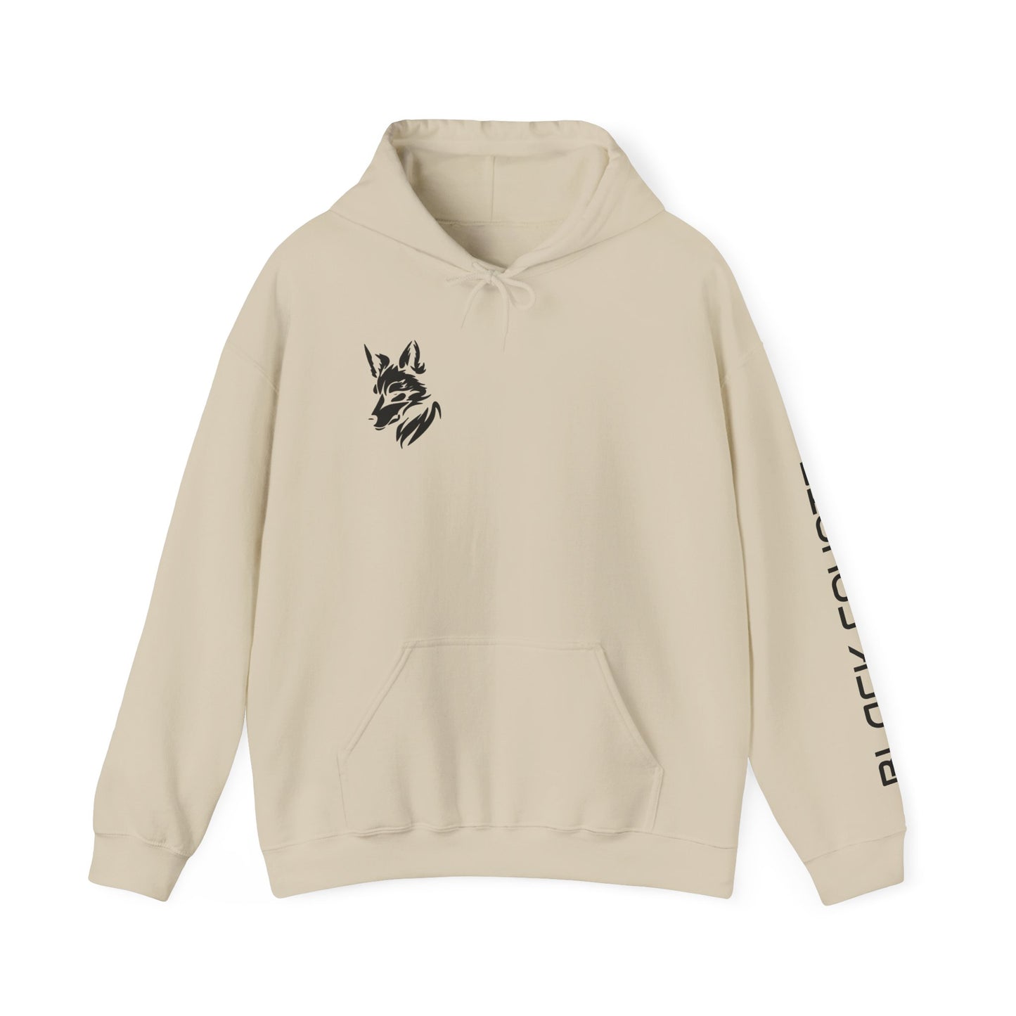 Black Coyote Heavy Hoodie