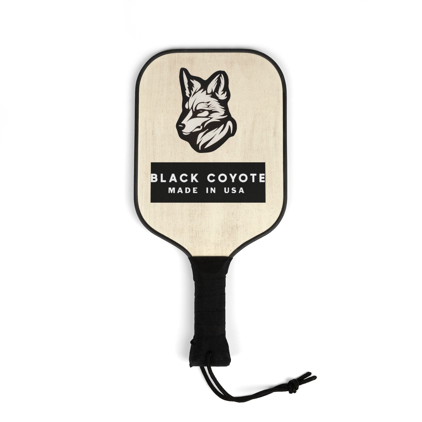 Premium Pickleball Paddle Set - Black Coyote Design with Balls