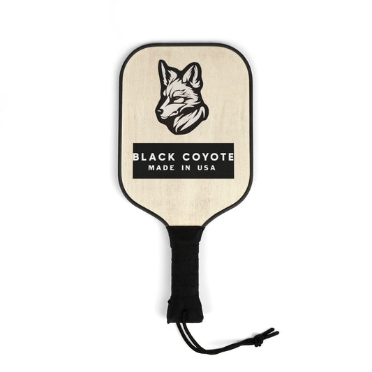 Premium Pickleball Paddle Set - Black Coyote Design with Balls