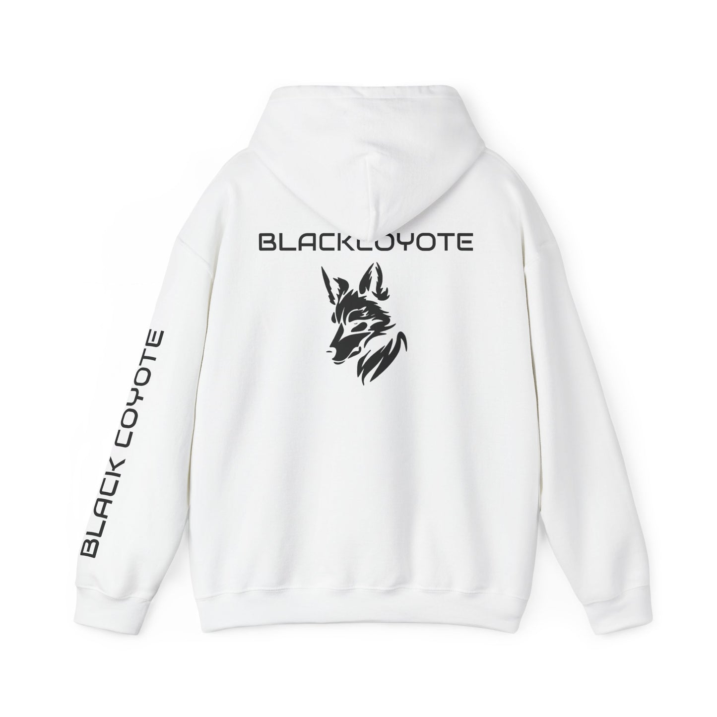 Black Coyote Heavy Hoodie