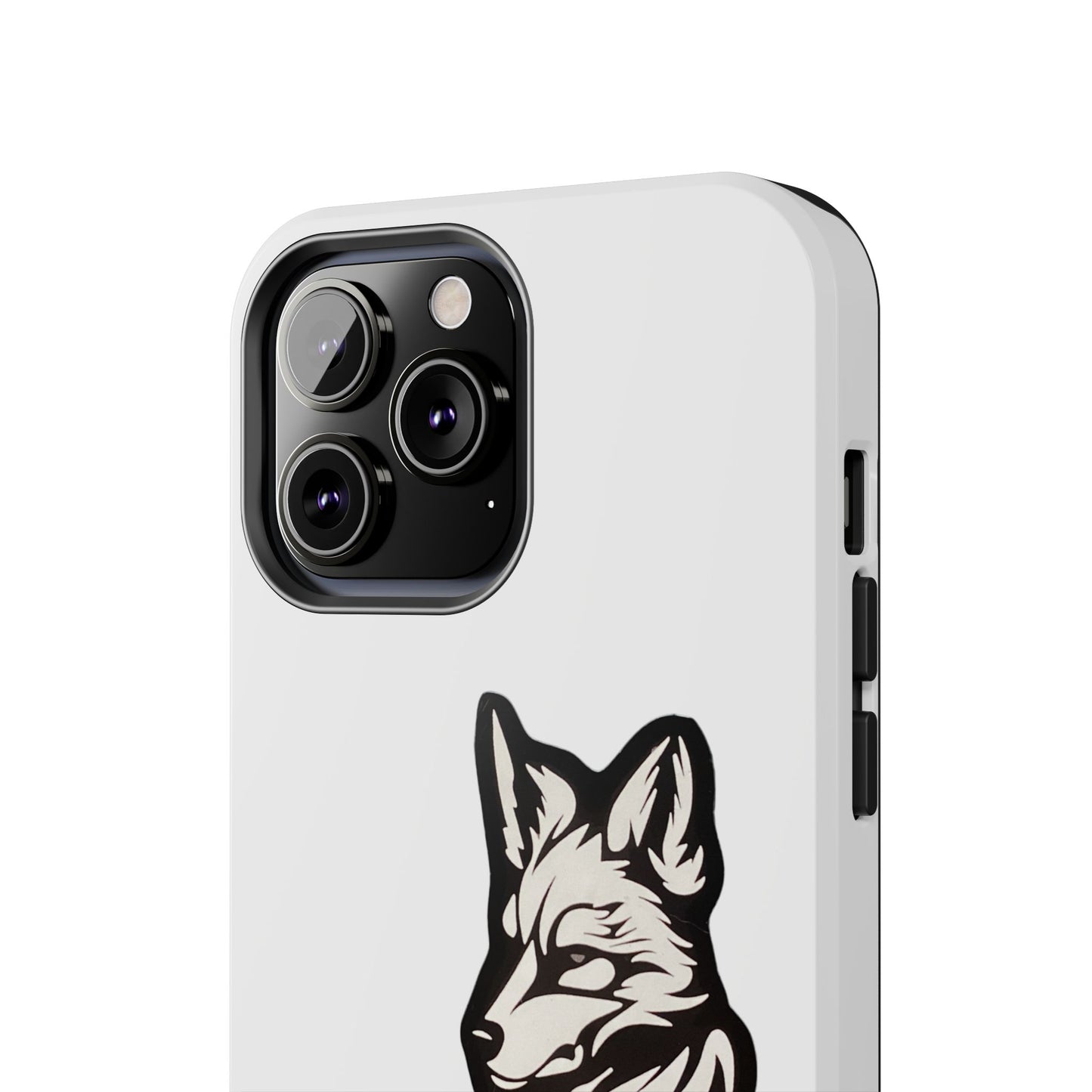 Black Coyote Phone Case With Mountains