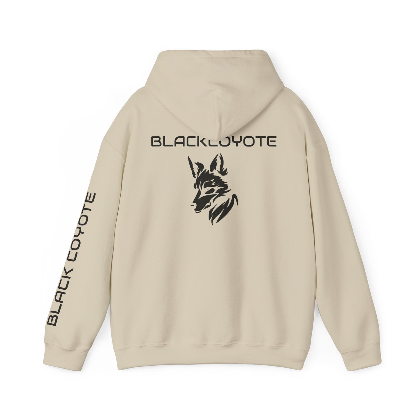 Black Coyote Heavy Hoodie