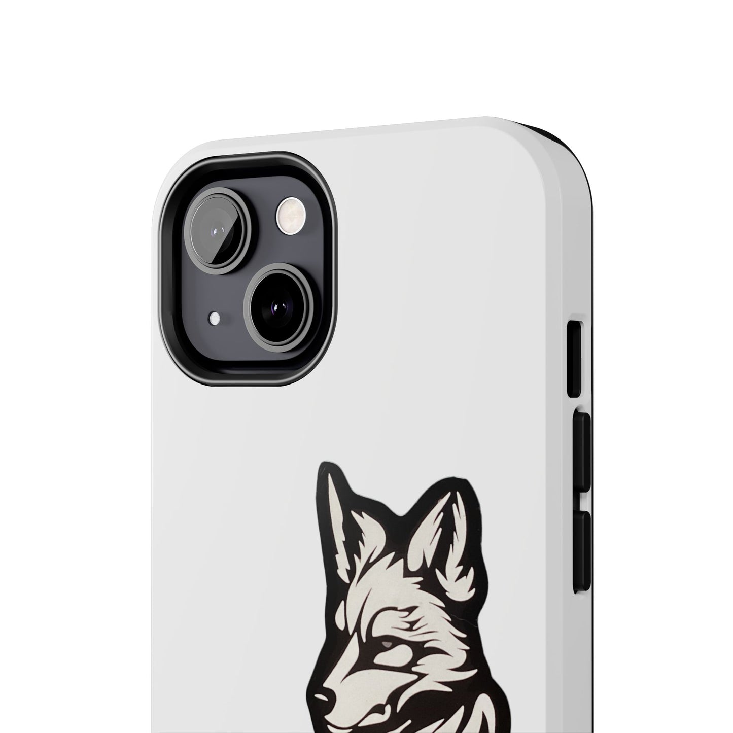 Black Coyote Phone Case With Mountains